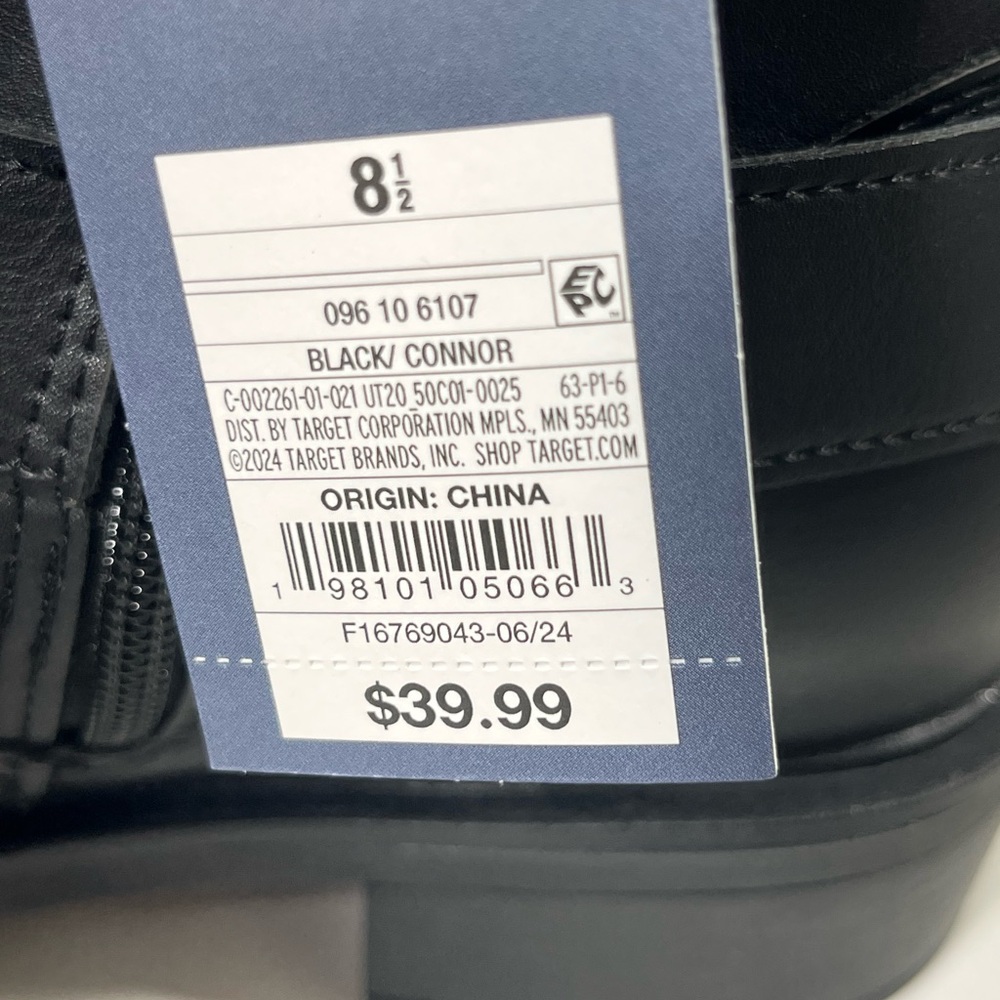 UNIVERSAL THREADS CONNER WOMENS ANKLE BOOT FAUX LEATHER W/BUCKLES BLACK SZ 8.5 - Picture 7 of 14